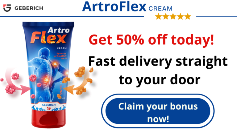 Artroflex cream Get 50% off today Fast delivery straight to your door